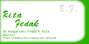 rita fedak business card